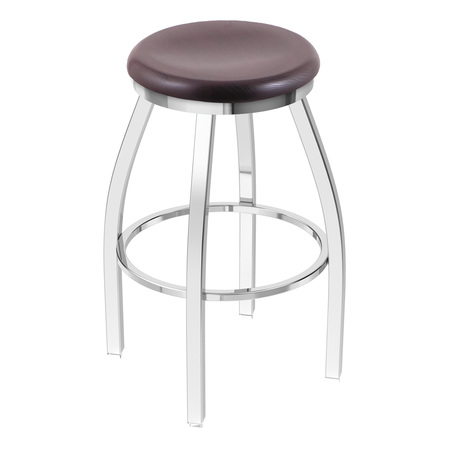 HOLLAND BAR STOOL CO 36" Swivel X-Tall Bar Stool, Chrome Finish, Dark Cherry Oak Seat 80236CHDCOak